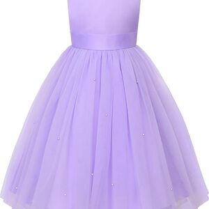 Lavender Sleeveless Kids Dress